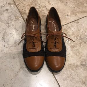 Business casual see-through mesh & leather